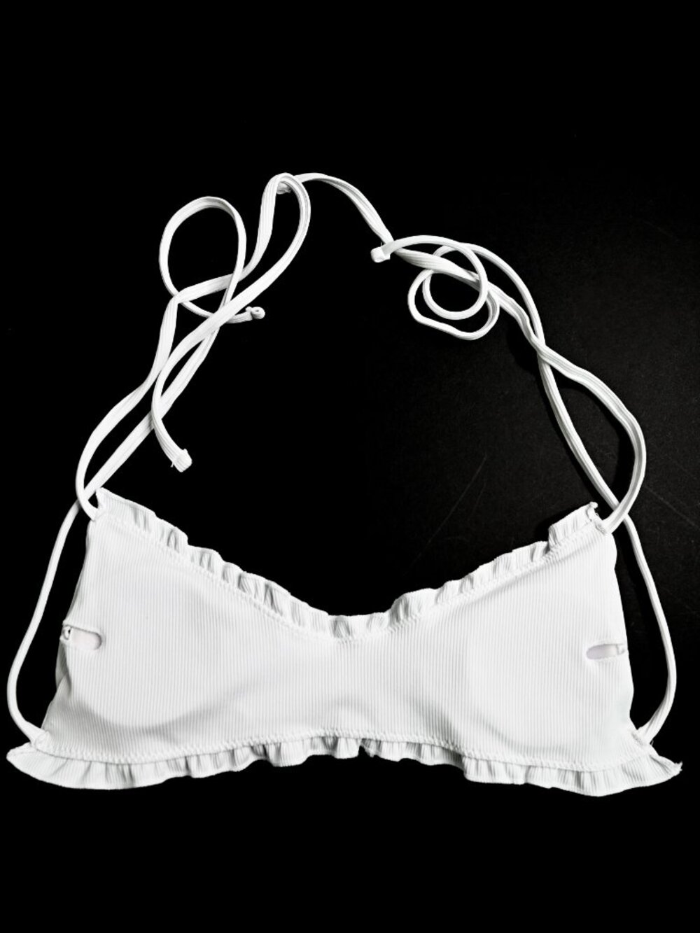 Source Unknown White Ribbed String Bikini Set - Picture 3 of 3